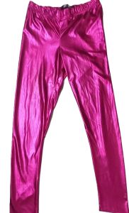 Kids Costumes to Hire - Metallic Pink Leggins - 11 Years